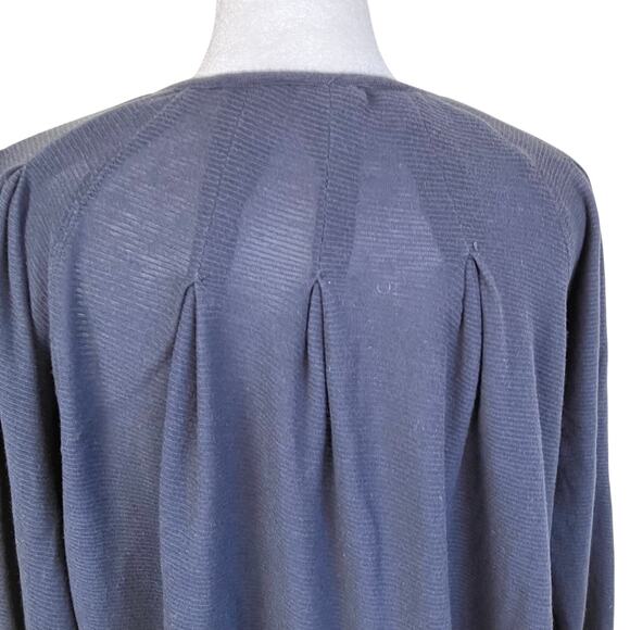 Free People Sz L Billie Ribbed Pleated Top with Blouson Sleeves - Picture 9 of 16